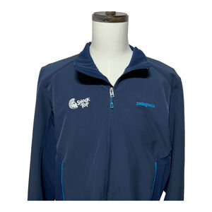 Patagonia Jacket Mens XL Blue Polartec Windbloc Full Zip Shock Top
